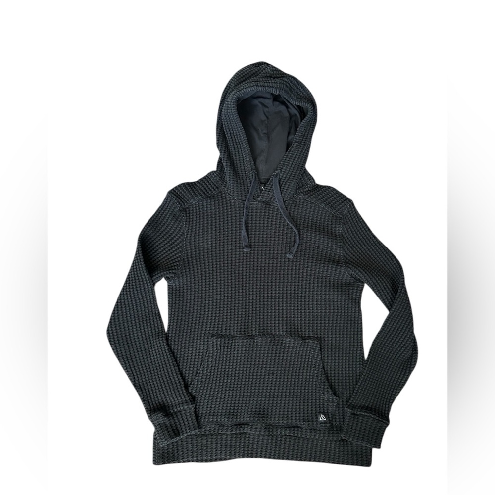 Alpine Design Men’s Waffle Knit Black Hoodie size Medium